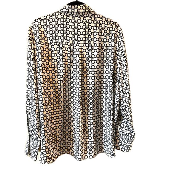 Max Studio Black/White Print Blouse - Size L - NWT - Picture 6 of 7
